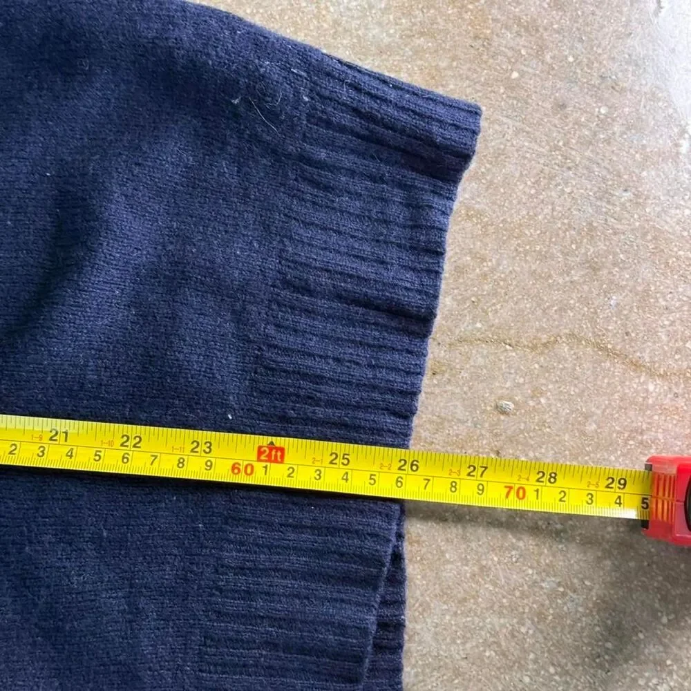 Jcrew‎ Men's Navy Wool button mock neck sweater